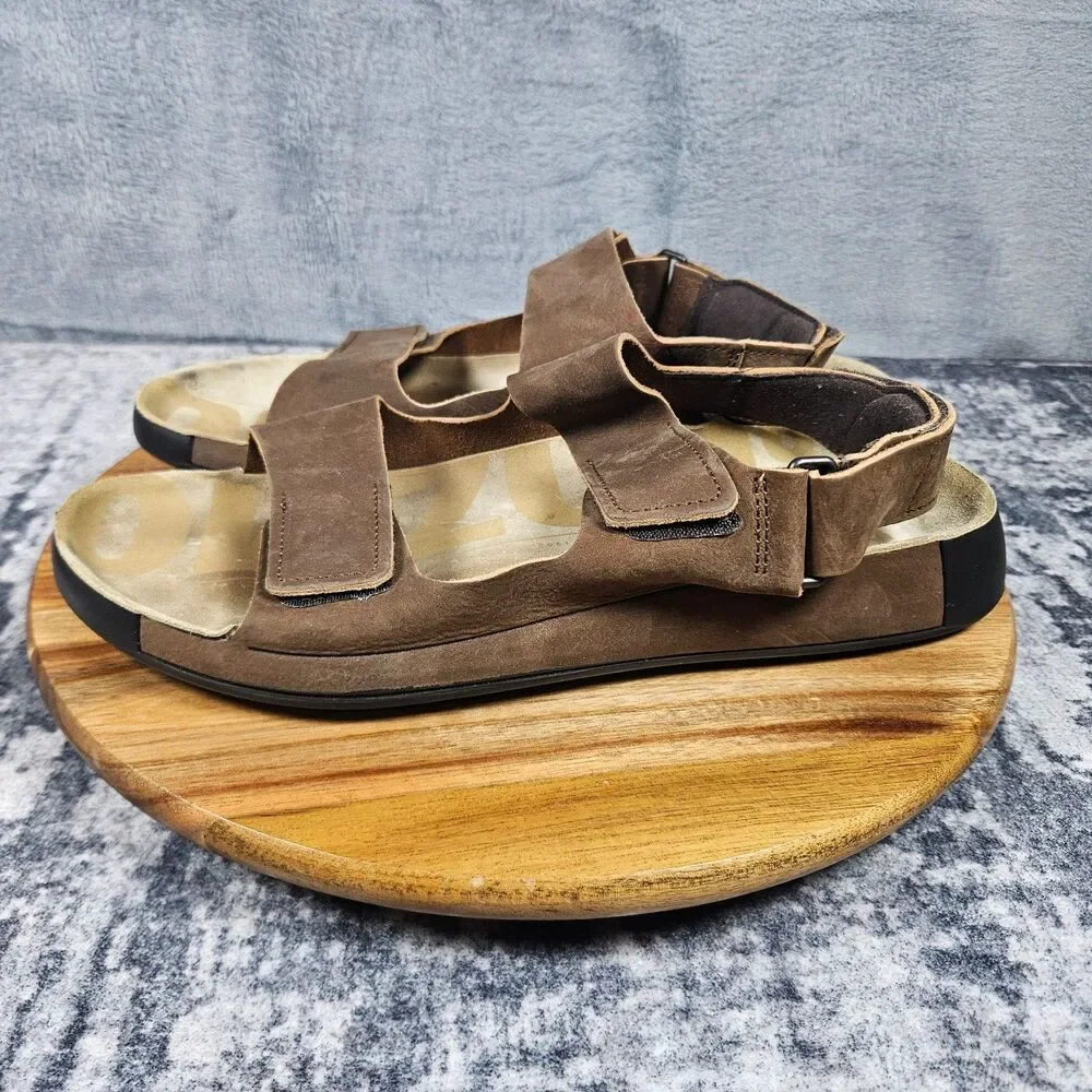 ECCO Cozmo Nubuck Two Strap Sandal Mens 45 US 11 Adjustable Comfort Outdoors